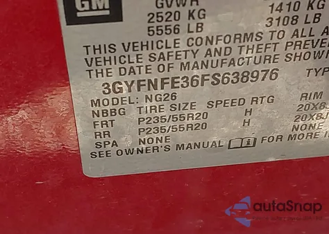 2015 Cadillac Srx Performance Collection из США, поврежденный, VIN 3GYFNFE36FS638976